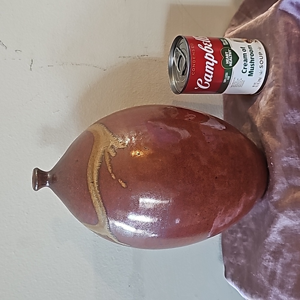 Large Pottery Vase with small lip opening. Signed by the artist.